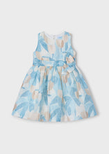 Load image into Gallery viewer, Mayoral Dress Blue Floral Linen