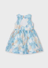 Load image into Gallery viewer, Mayoral Dress Blue Floral Linen