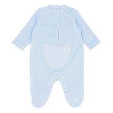Load image into Gallery viewer, Blues Baby Velour Sleep Suit Blue