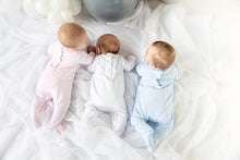 Load image into Gallery viewer, Blues Baby Velour Sleep Suit Blue