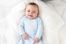 Load image into Gallery viewer, Blues Baby Velour Sleep Suit Blue