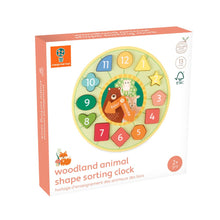Load image into Gallery viewer, Orange Tree Toys Woodland Shape Sorting Clock