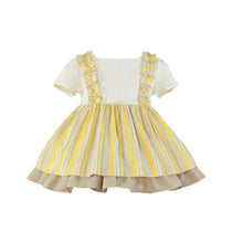 Load image into Gallery viewer, Miranda Dress Yellow & Beige