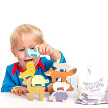 Load image into Gallery viewer, Le Toy Van Forest Stacker Tower & Bag