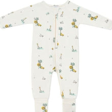 Load image into Gallery viewer, Dandelion 'Jungle Friends' Zipper Sleeepsuit