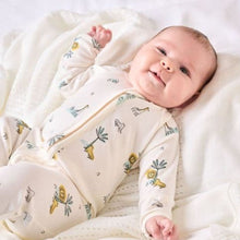 Load image into Gallery viewer, Dandelion 'Jungle Friends' Zipper Sleeepsuit