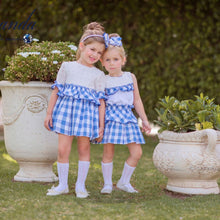 Load image into Gallery viewer, Miranda Skirt Set Blue & White Check