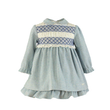 Load image into Gallery viewer, Miranda Blue Houndstooth Dress
