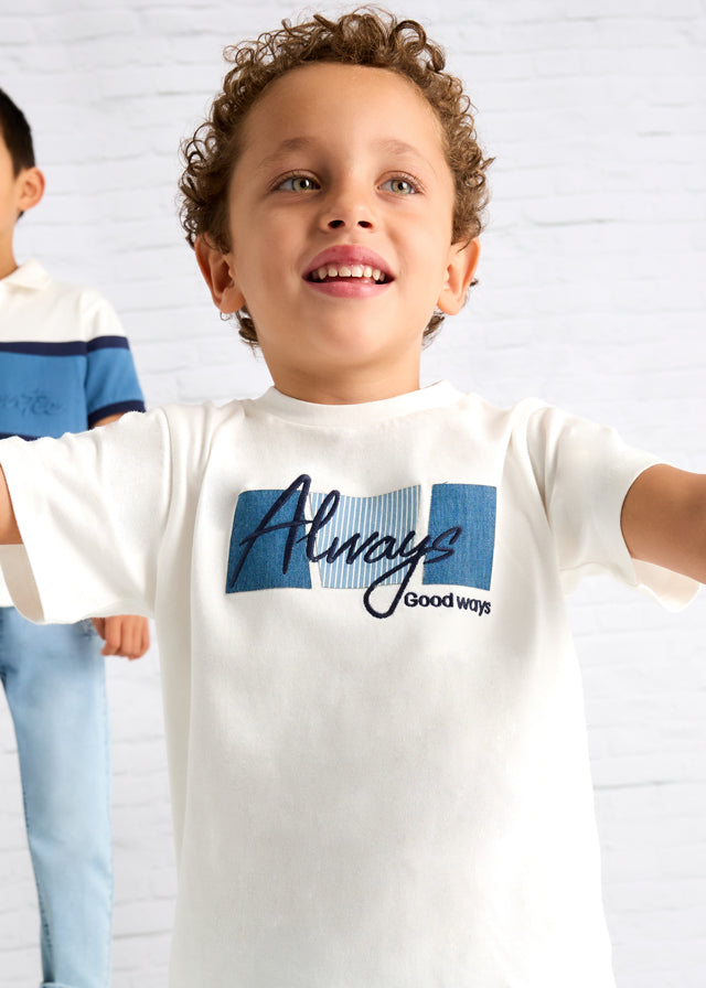 Mayoral Applique Text Top