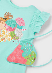 Mayoral Dress Set Aqua Blue