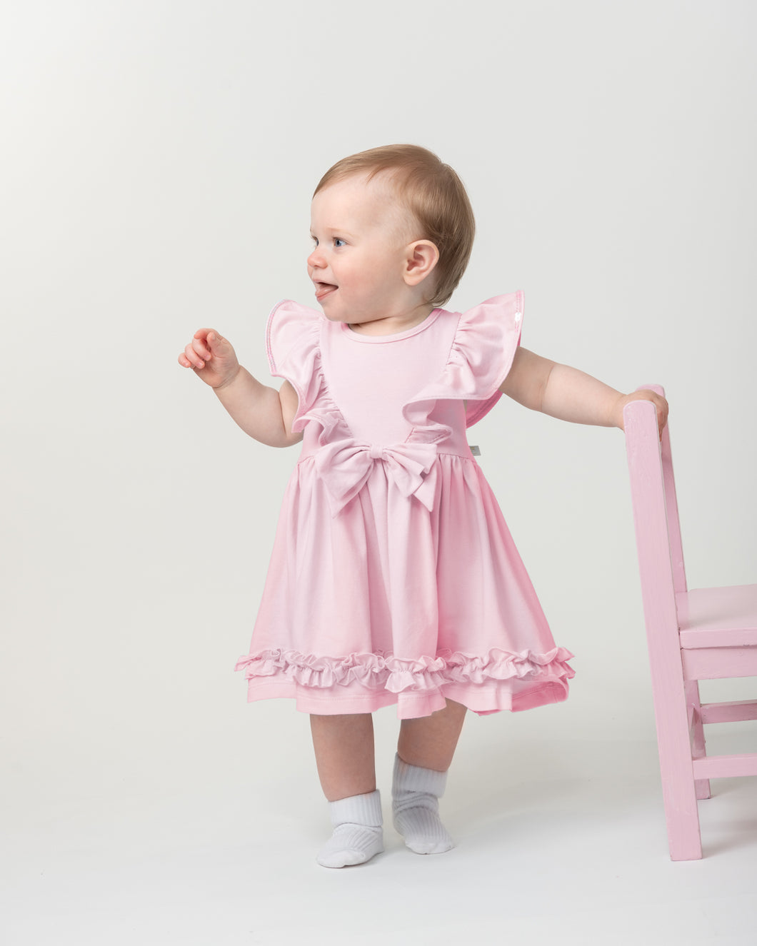 Caramelo Kids Baby's Elevated Essentials Ruffle Dress