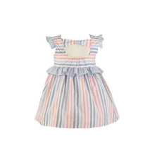 Load image into Gallery viewer, Miranda Girl&#39;s Striped Dress Blue
