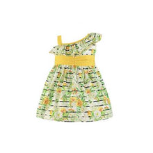 Load image into Gallery viewer, Miranda Girls floral Dress Yellow, Green
