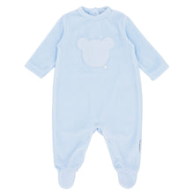 Load image into Gallery viewer, Blues Baby Velour Sleep Suit Blue
