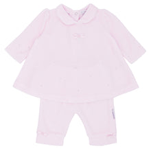 Load image into Gallery viewer, Blues Baby Diamonte Velour Set Pink
