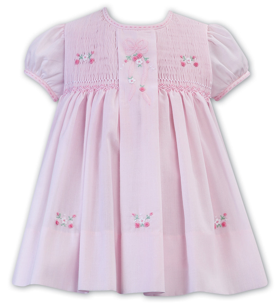 Sarah Louise Smocked Dress Pink