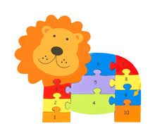 Load image into Gallery viewer, Orange Tree Toys Lion Number Puzzle
