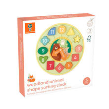 Load image into Gallery viewer, Orange Tree Toys Woodland Shape Sorting Clock
