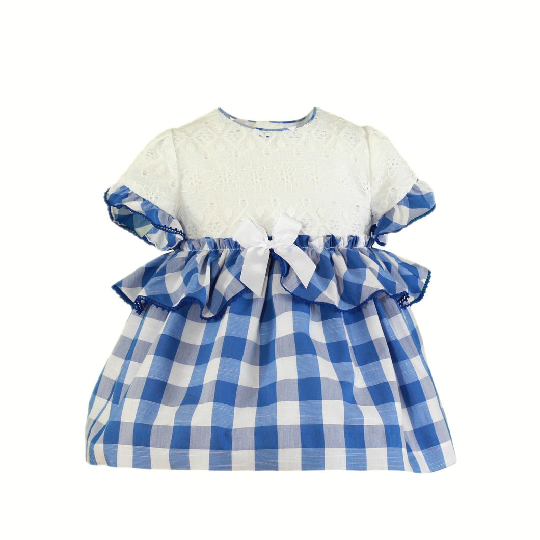 Miranda Toddler Dress Blue & White Check