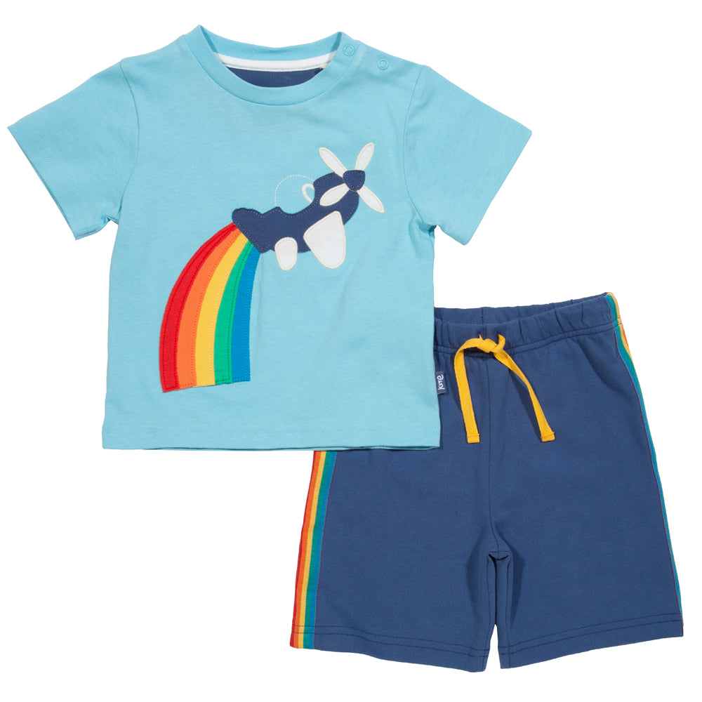 Kite Clothing Rainbow Plane T-shirt and Shorts Set